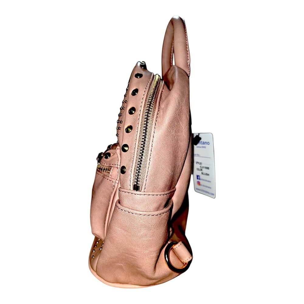 Brentano Blush Pink Studded Mini Backpack Convertible Crossbody Bag NWT - Thumbnail 3