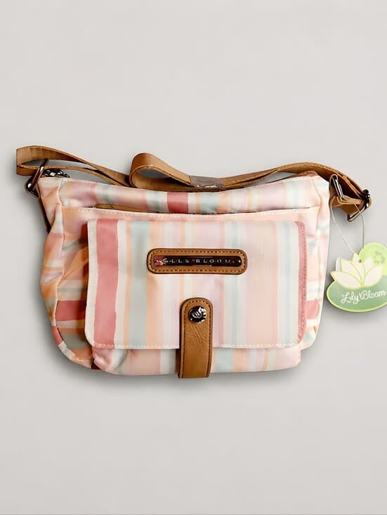 Lily Bloom Pastel Striped Crossbody Bag - Thumbnail 2