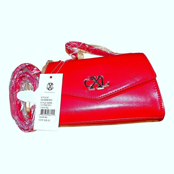 CXL Christian Lacroix Lane Matte Patent Red Crossbody Bag NEW - Thumbnail 3