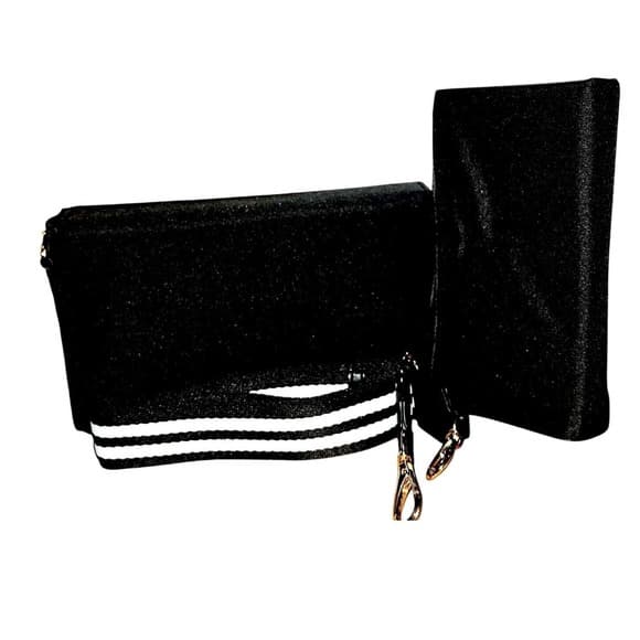 ToteSavvy Black Nylon Diaper Bag Organizer Insert with Changing Mat and Strap - Thumbnail 4