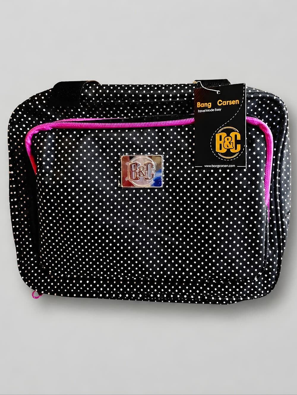 Bang & Carsen Black and Pink Polka Dot Travel Bag NWT - Thumbnail 3