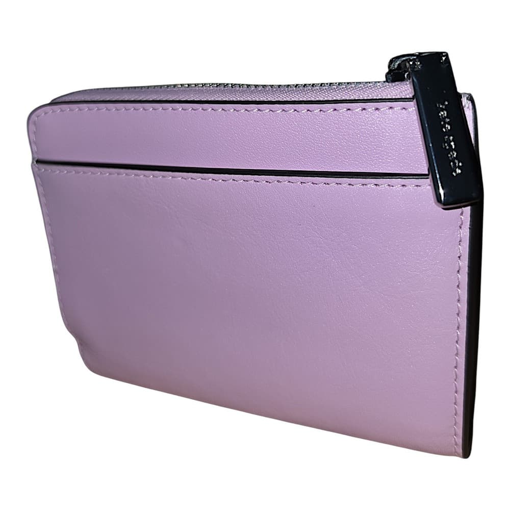 Kate Spade Lavender Fog Smooth Leather Small L-Zip Bifold Wallet K0180 NEW - Thumbnail 2