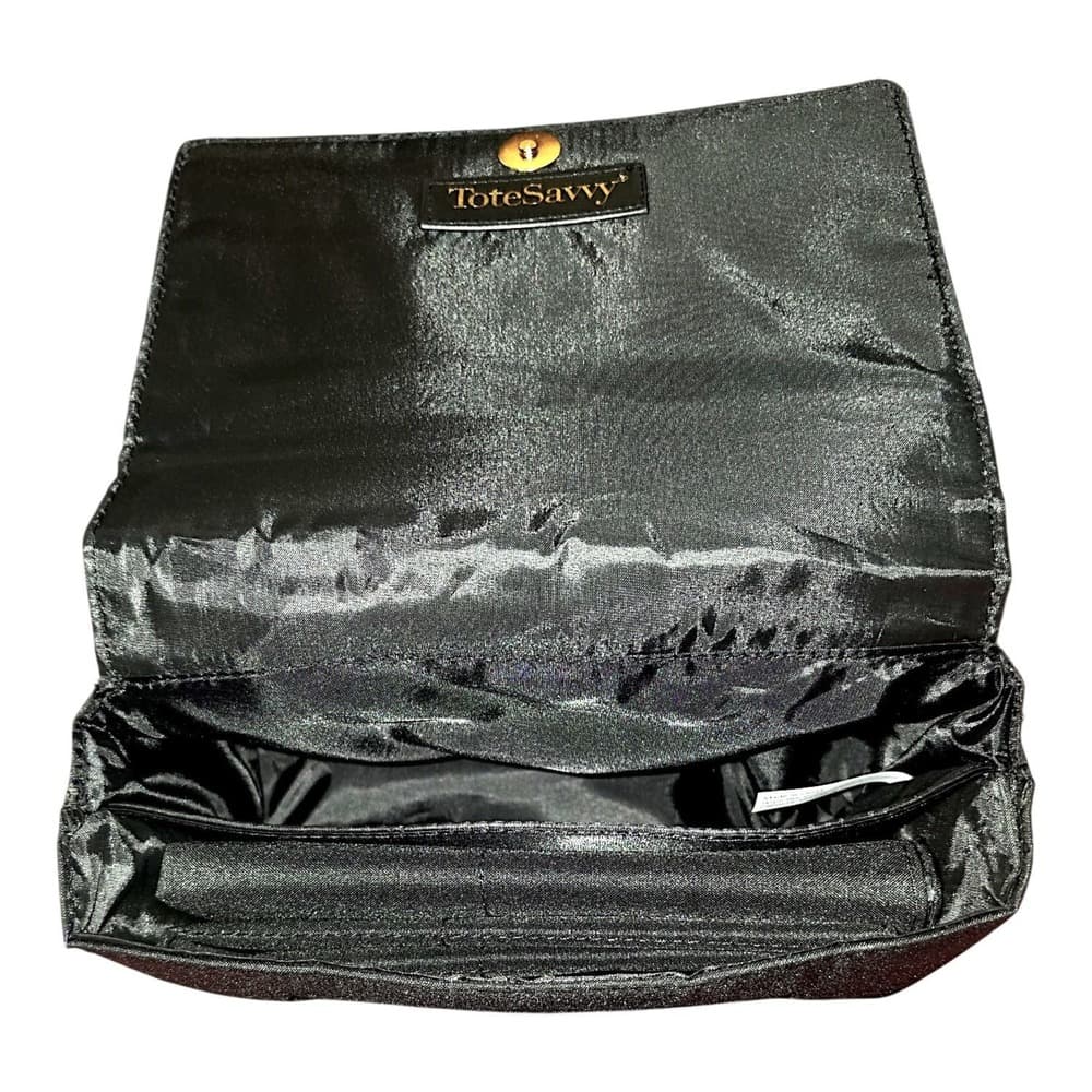 ToteSavvy Black Nylon Diaper Bag Organizer Insert with Changing Mat and Strap - Thumbnail 2