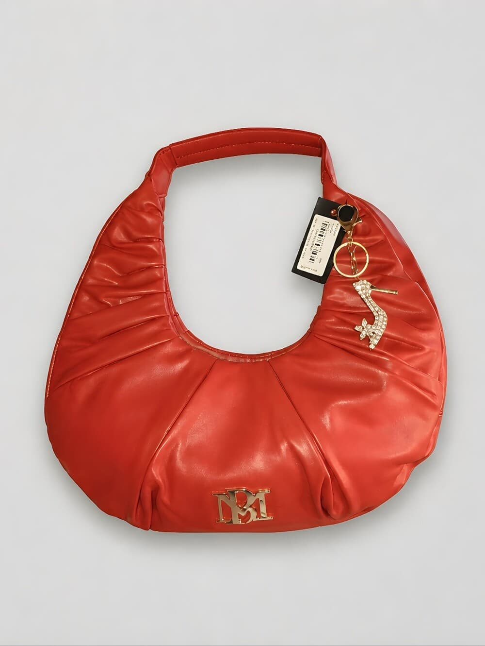 Badgley Mischka Red Hobo Bag - Thumbnail 2