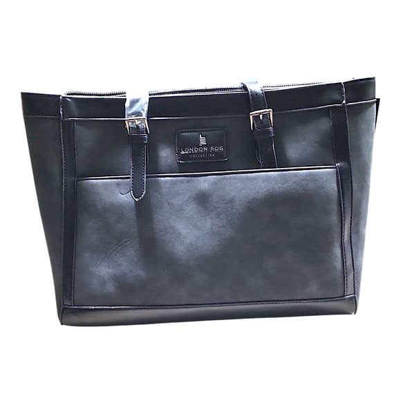 London Fog Black Tote Bag - Thumbnail 9