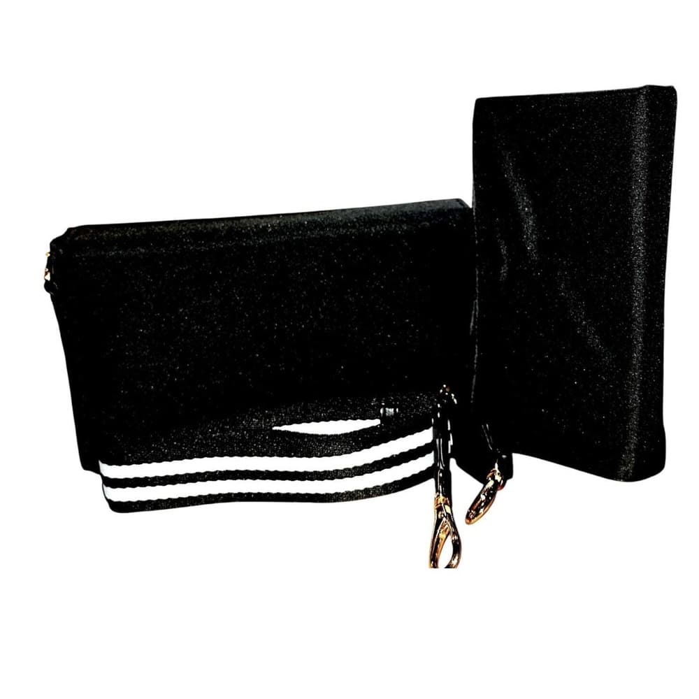 ToteSavvy Black Nylon Diaper Bag Organizer Insert with Changing Mat and Strap - Thumbnail 3