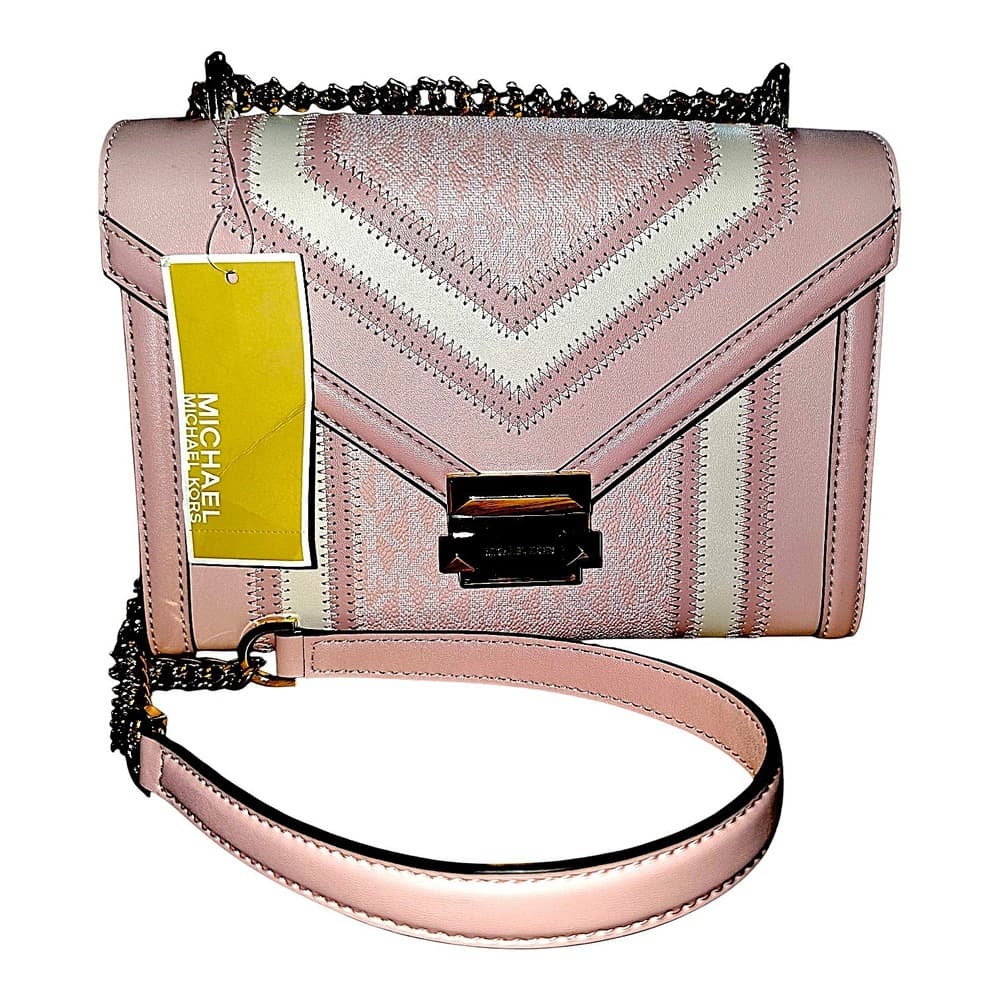 Michael Kors Whitney Medium Flap Shoulder Bag Powder Blush Multi NEW - Thumbnail 3