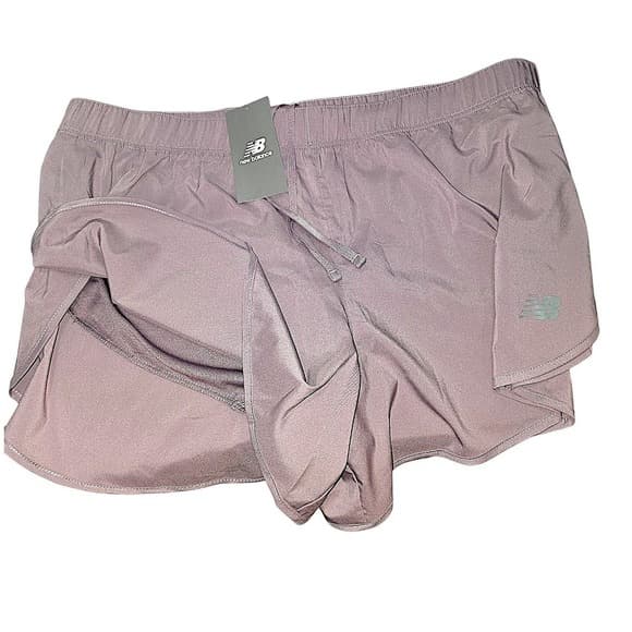 New Balance Womens Mauve Purple 2-in-1 Running Shorts with Compression Liner NWT - Thumbnail 2