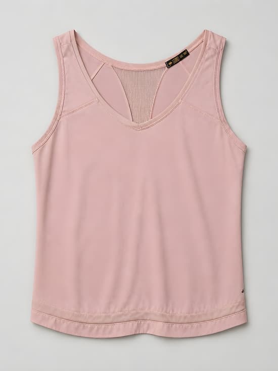 Energy Zone Women's Dusty Pink Sleeveless V-Neck Tank Top - Thumbnail 3