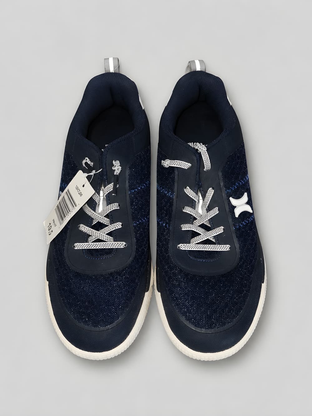 Hurley Exeter Men's Navy Blue and White Sneakers - Thumbnail 4