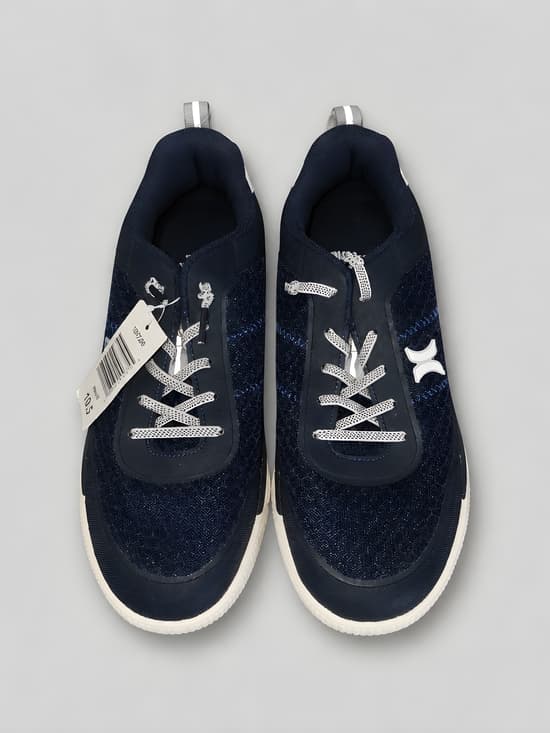 Hurley Exeter Men's Navy Blue and White Sneakers - Thumbnail 5