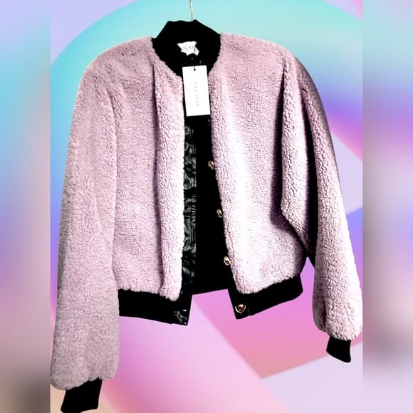 NWT Jules Kae Lavender Teddy Jacket Junior Large - Thumbnail 4