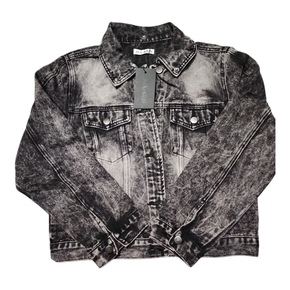 Ava-Kris Black Denim Jacket - Thumbnail 3
