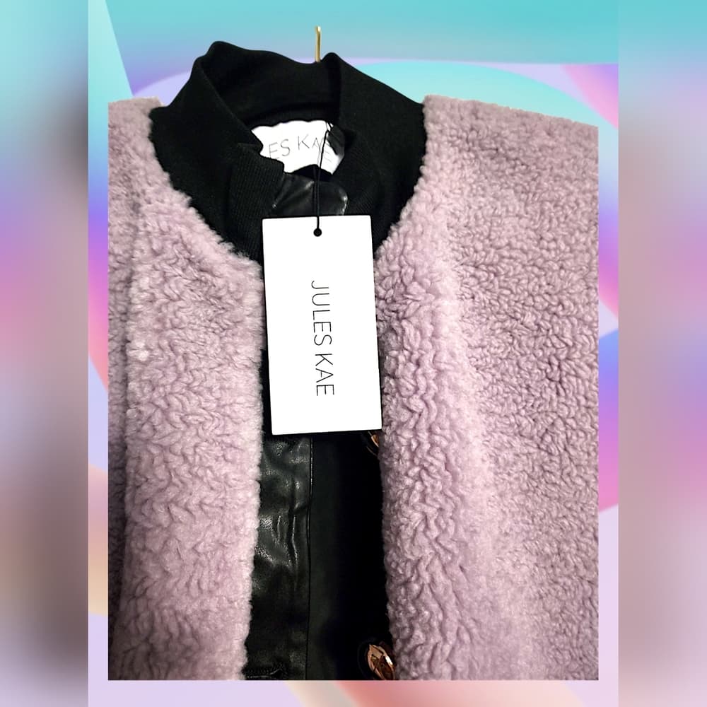 NWT Jules Kae Lavender Teddy Jacket Junior Large - Thumbnail 2