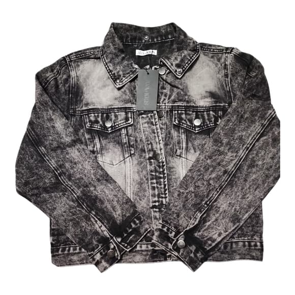 Ava-Kris Black Denim Jacket - Thumbnail 4