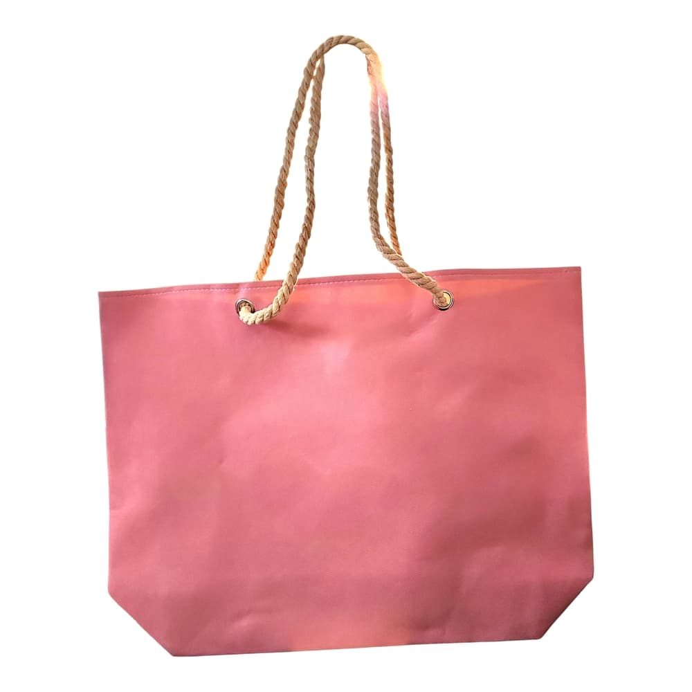 Playful ALFA Pink Beach Tote Bag with 90's Stickers