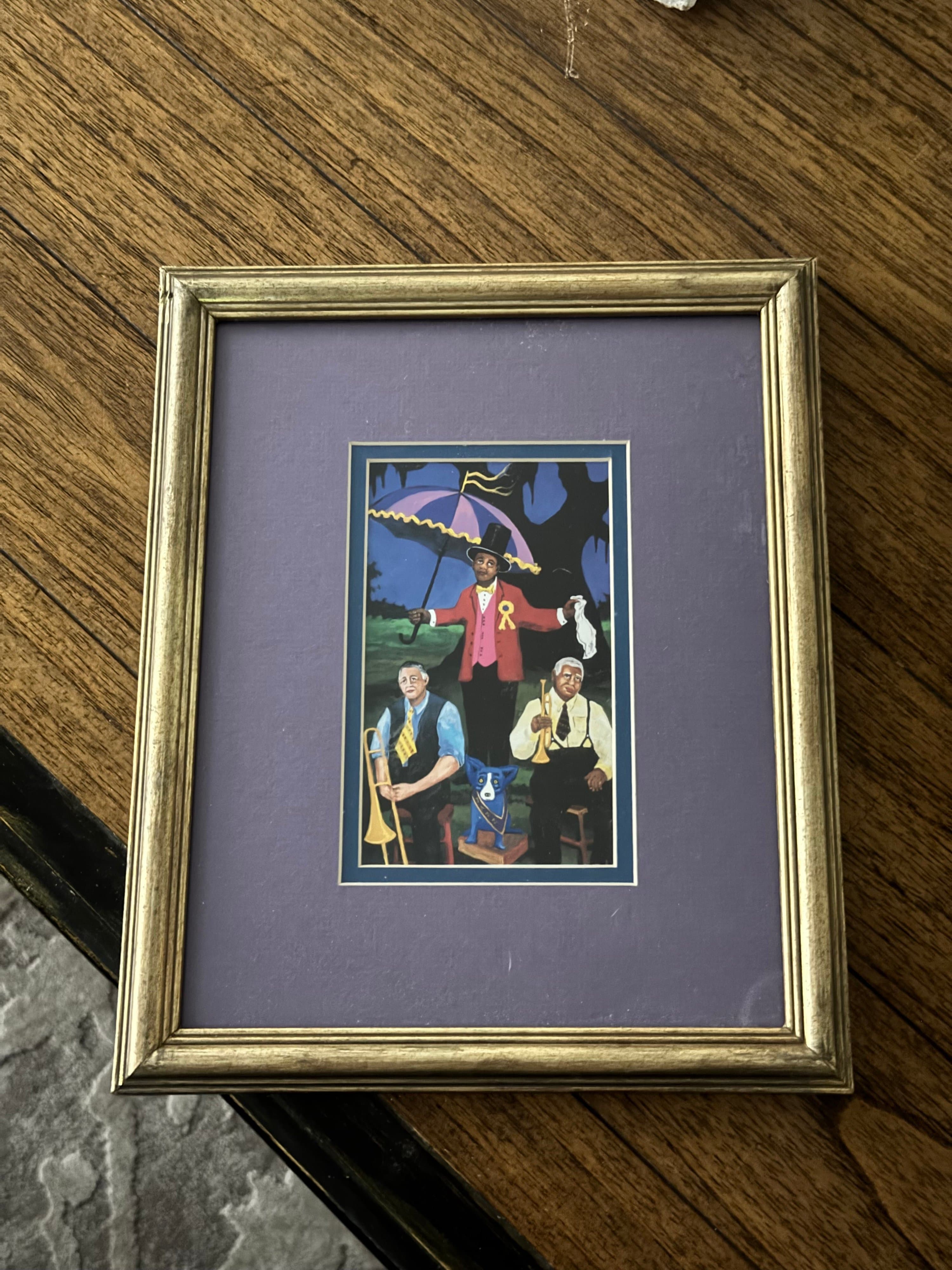 Framed Jazz Band Art Print with Gold Frame