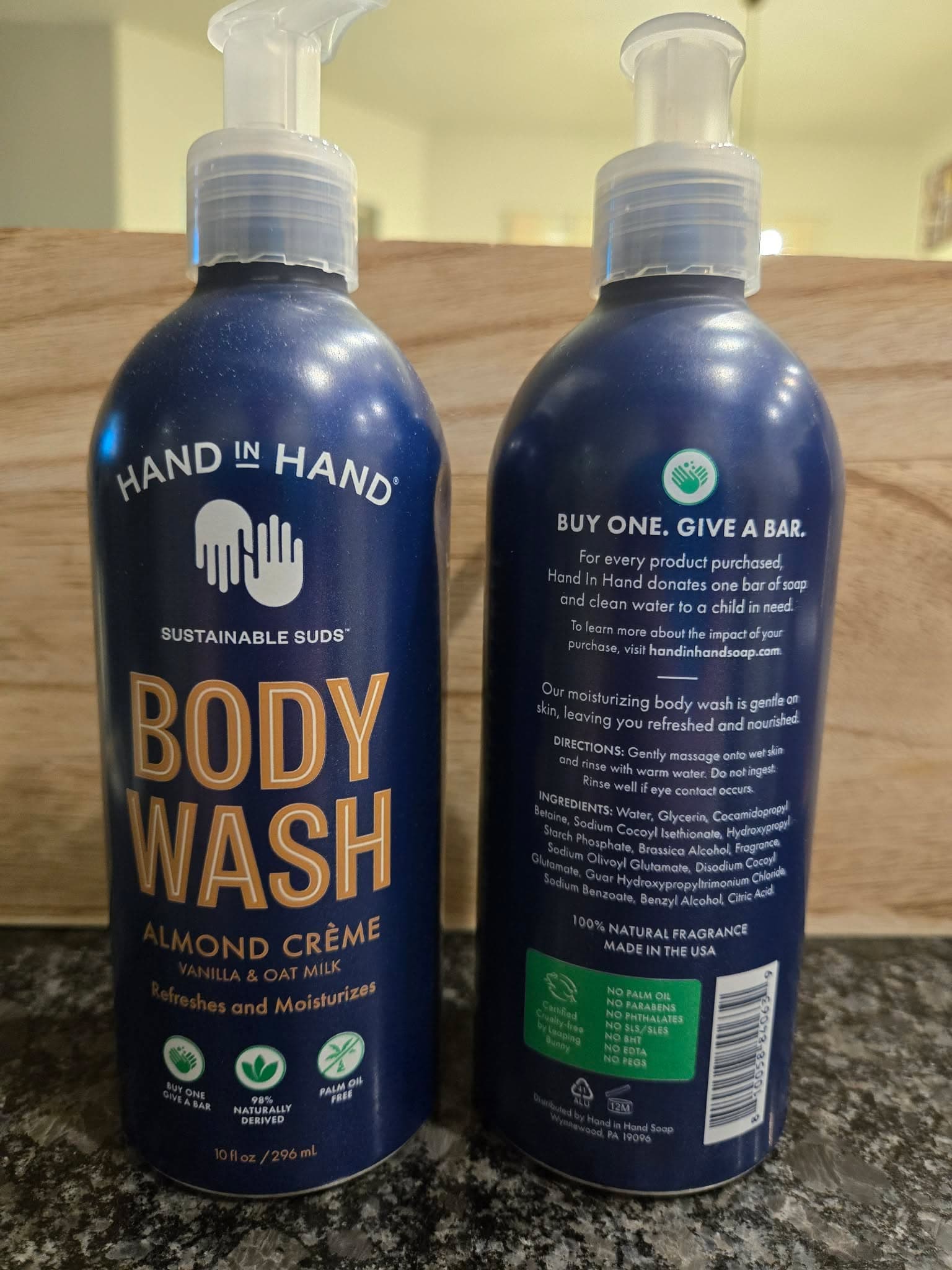 Hand in Hand Body Wash Almond Crme 10 Fl Oz