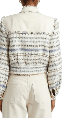Veronica Beard Darren Frayed Tweed Jacket - Thumbnail 4