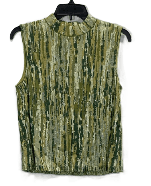 Vintage St. John Green Metallic Sleeveless Top