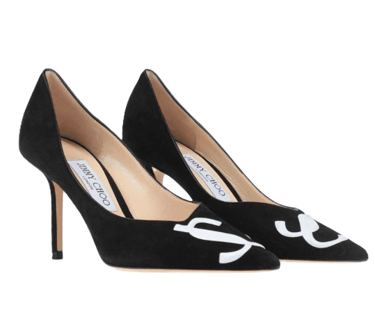 Jimmy Choo Love 85 Suede JC Toe Pumps