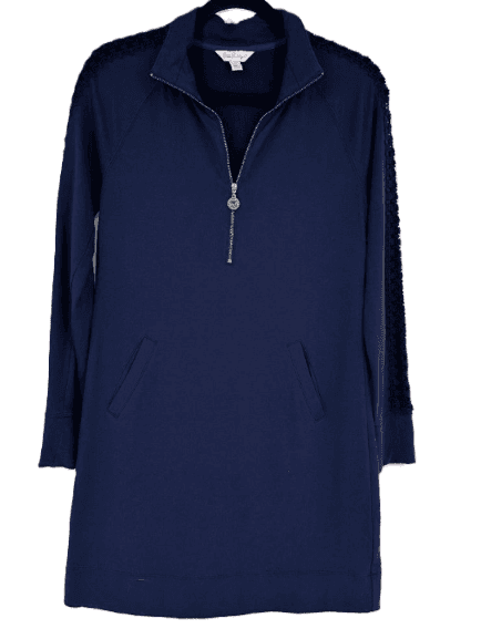Lily Pulitzer Popover Knit Dress Quarter Zip Gold - Thumbnail 3