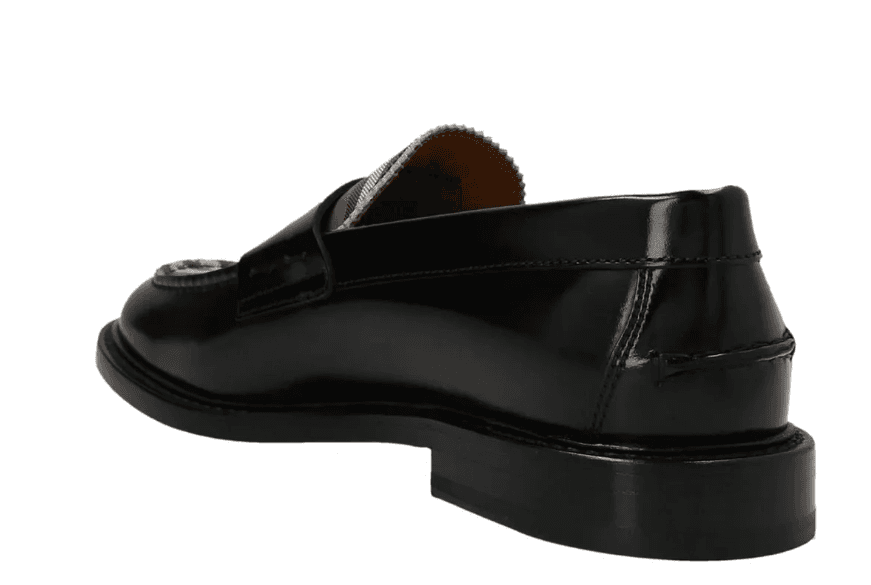 Burberry Check Leather Penny Loafers - Thumbnail 3