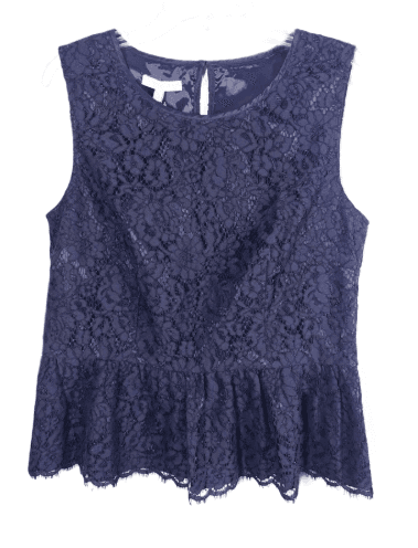 Talbots Two Piece Navy Lace Set - Thumbnail 3