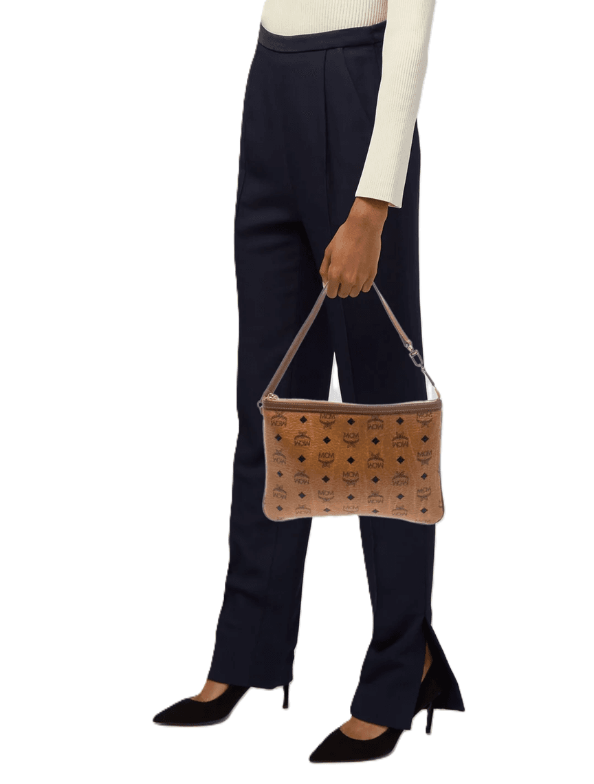 MCM Cognac Visetos Shoulder Bag - Thumbnail 2