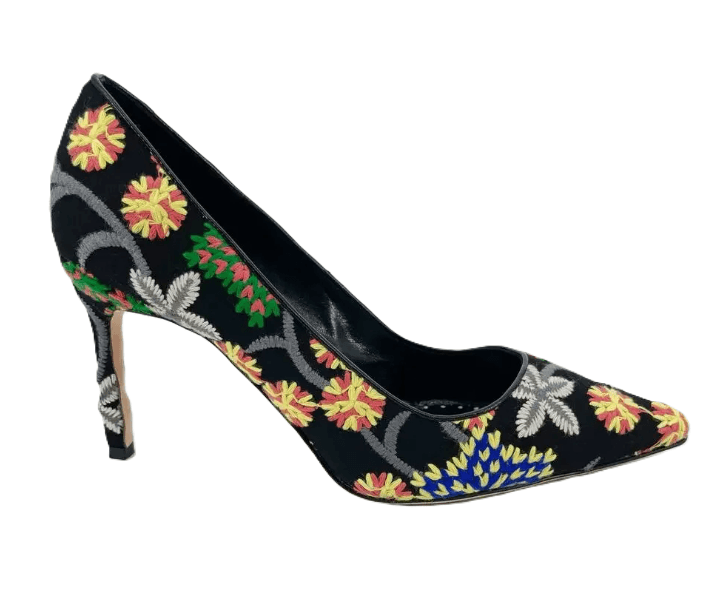 Manolo Blahnik Floreal Stitch Heels - Thumbnail 3