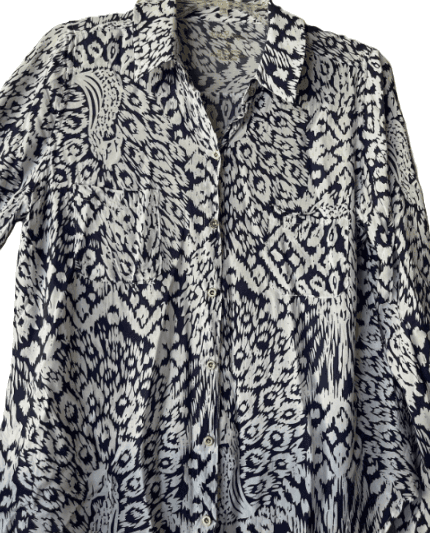 Lily Pulitzer Sea View Navy Button Up Shirt - Thumbnail 3