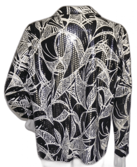 Exclusively Misook Black and White Scale Sequin Jacket - Thumbnail 2