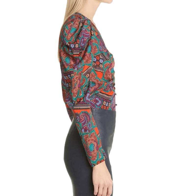 Veronica Beard Simmons Paisley Floral Blouse - Thumbnail 3
