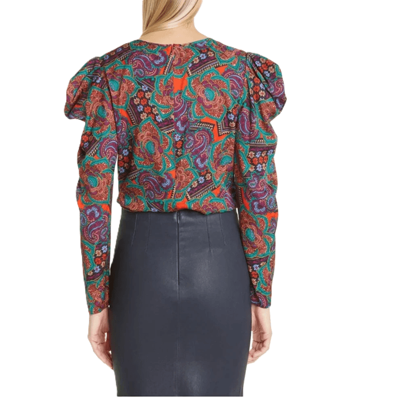 Veronica Beard Simmons Paisley Floral Blouse - Thumbnail 2