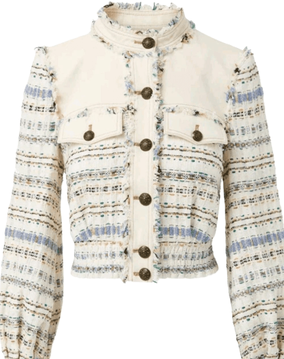 Veronica Beard Darren Frayed Tweed Jacket - Thumbnail 2