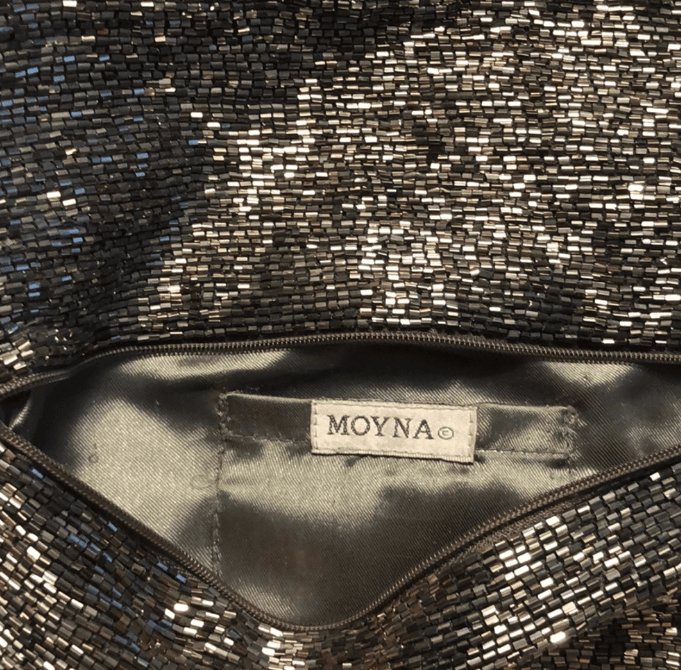 Moyna Beaded Zip Closure Clutch - Thumbnail 3