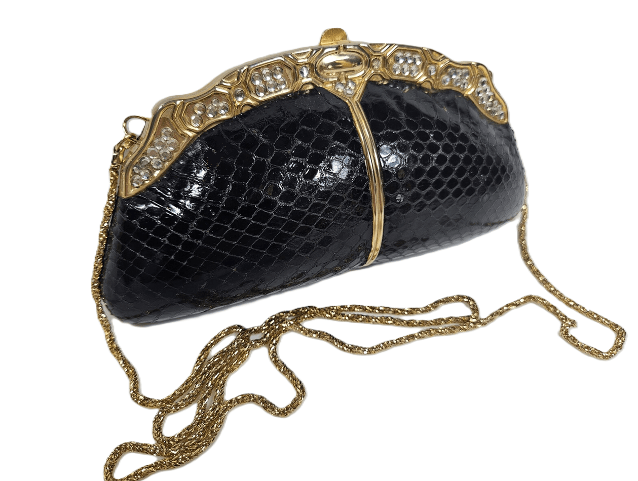 Giorgio Beverly Hills Vintage Snakeskin Evening Bag