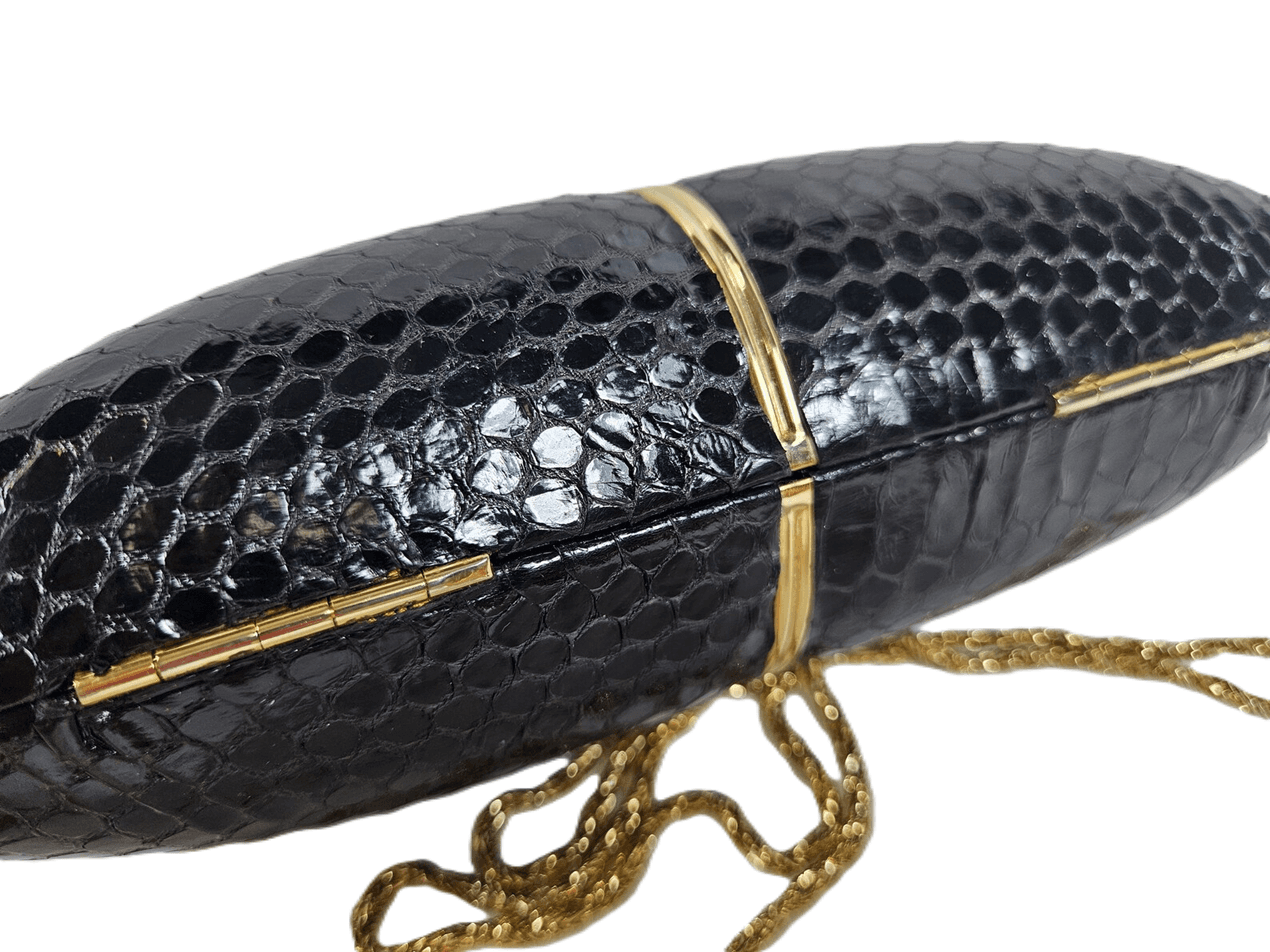 Giorgio Beverly Hills Vintage Snakeskin Evening Bag - Thumbnail 2