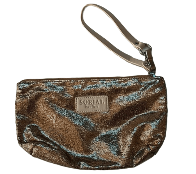 Sorial Copper Metallic Wristlet