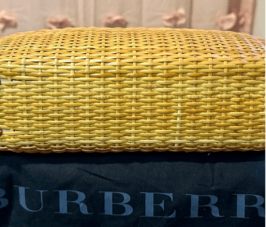 BURBERRY London Basketweave Drawstring Mini Tote Bag - Thumbnail 2