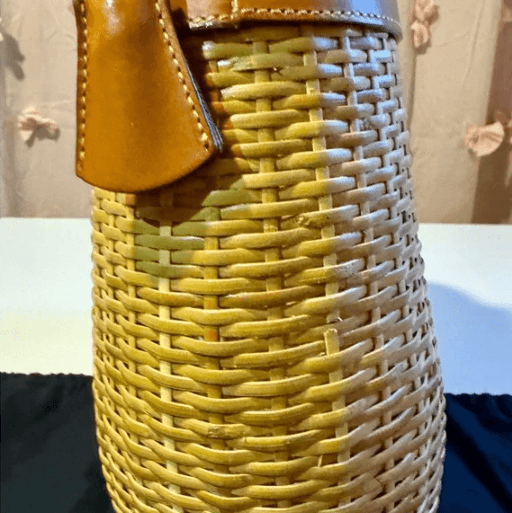 BURBERRY London Basketweave Drawstring Mini Tote Bag - Thumbnail 8
