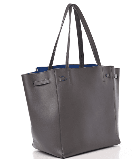 CELINE Smooth Calfskin Small Cabas Tassel Phantom Tote - Thumbnail 3