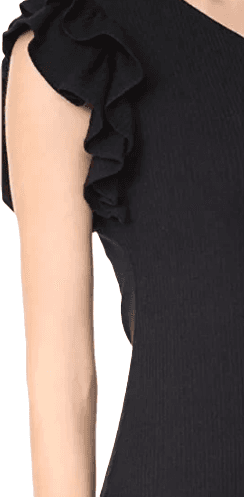 Rebecca Taylor Ruffle Sweater One-Shoulder Dress - Thumbnail 2