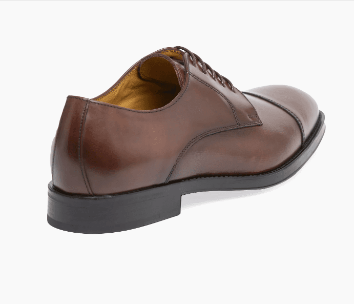 A. Testoni Cap Toe Derby Shoes - Brown - Thumbnail 2