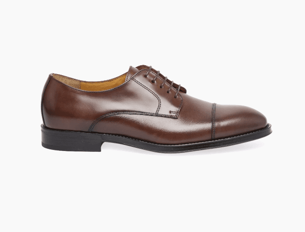 A. Testoni Cap Toe Derby Shoes - Brown - Thumbnail 3