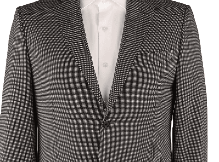 Burberry Black & White Nailshead Wool Single Breasted Suit - Thumbnail 5