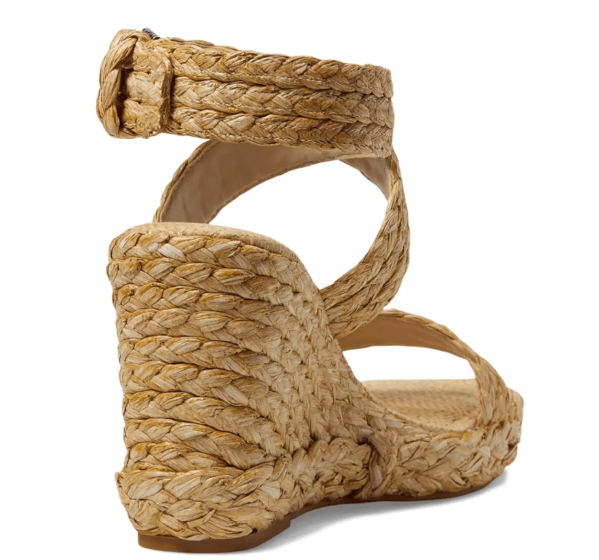 Dolce Vita Aldona Light Natural Raffia Wedge Sandal - Thumbnail 4