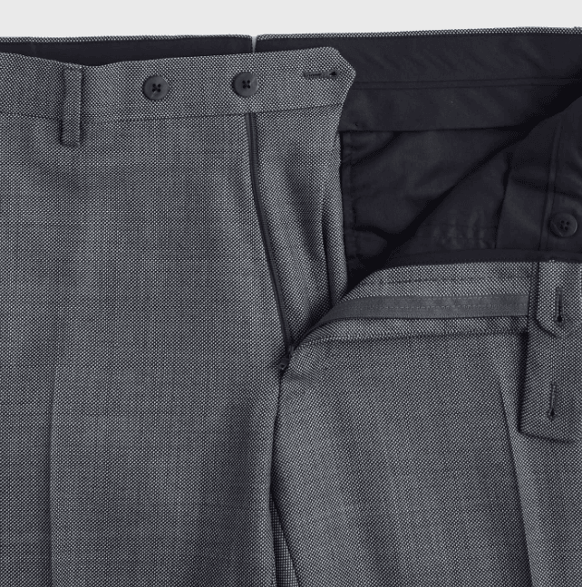 Burberry Black & White Nailshead Wool Single Breasted Suit - Thumbnail 3