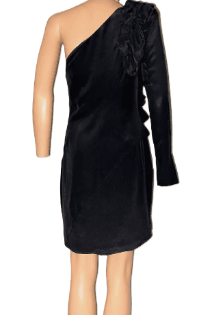 Robert Rodriguez One Shoulder Ruffle Cocktail Dress - Thumbnail 3