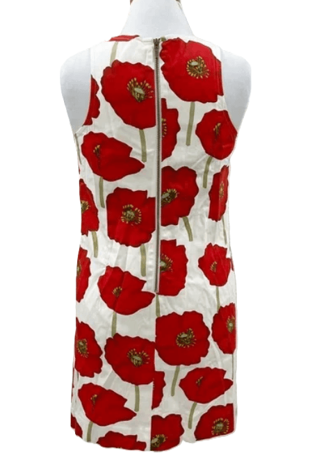 Sara Campbell Red Poppy Floral Sheath Dress NWT - Thumbnail 4